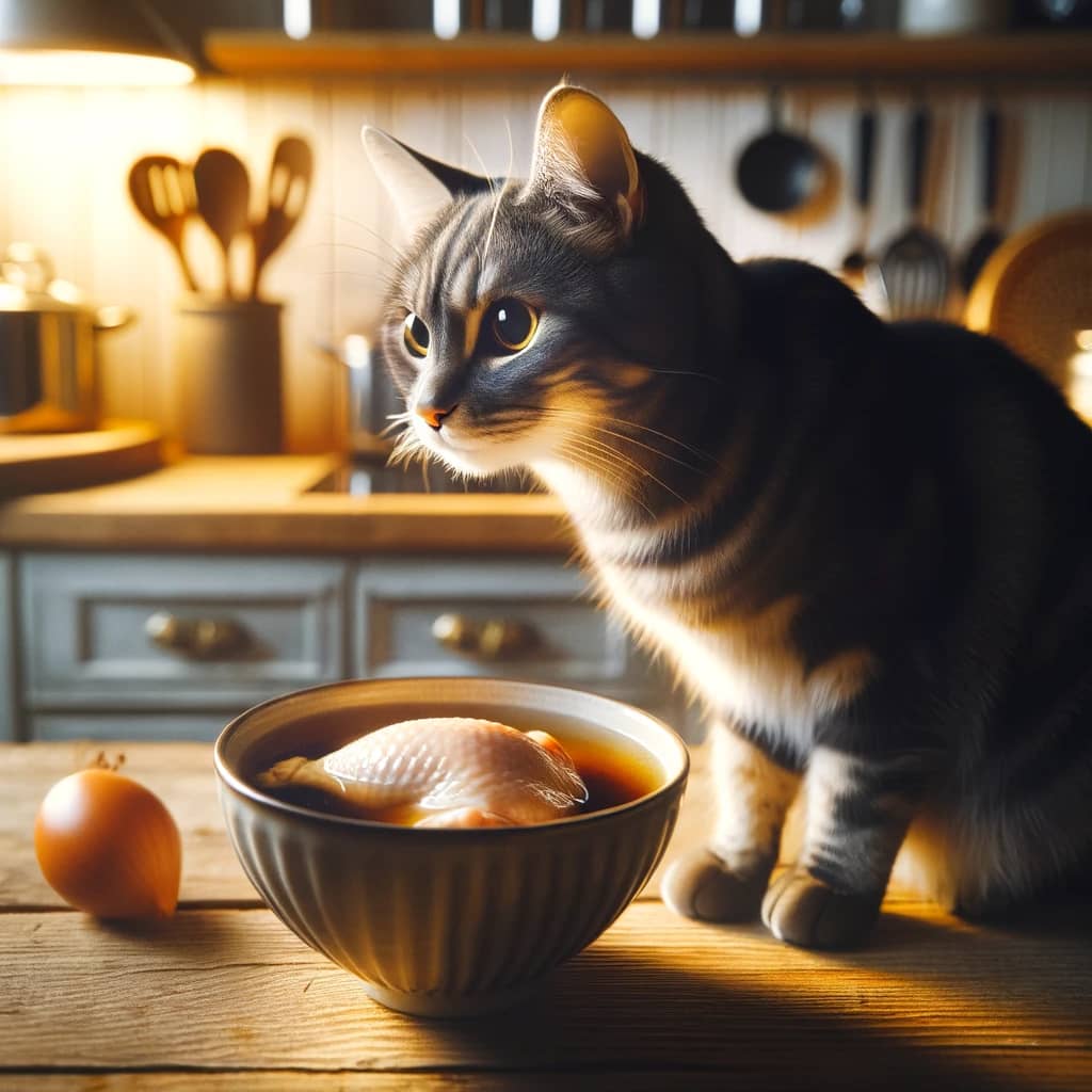 can cats have chicken broth fetured