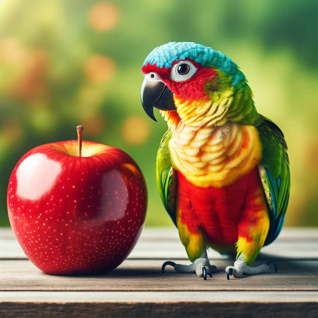 can parrots have apples featured