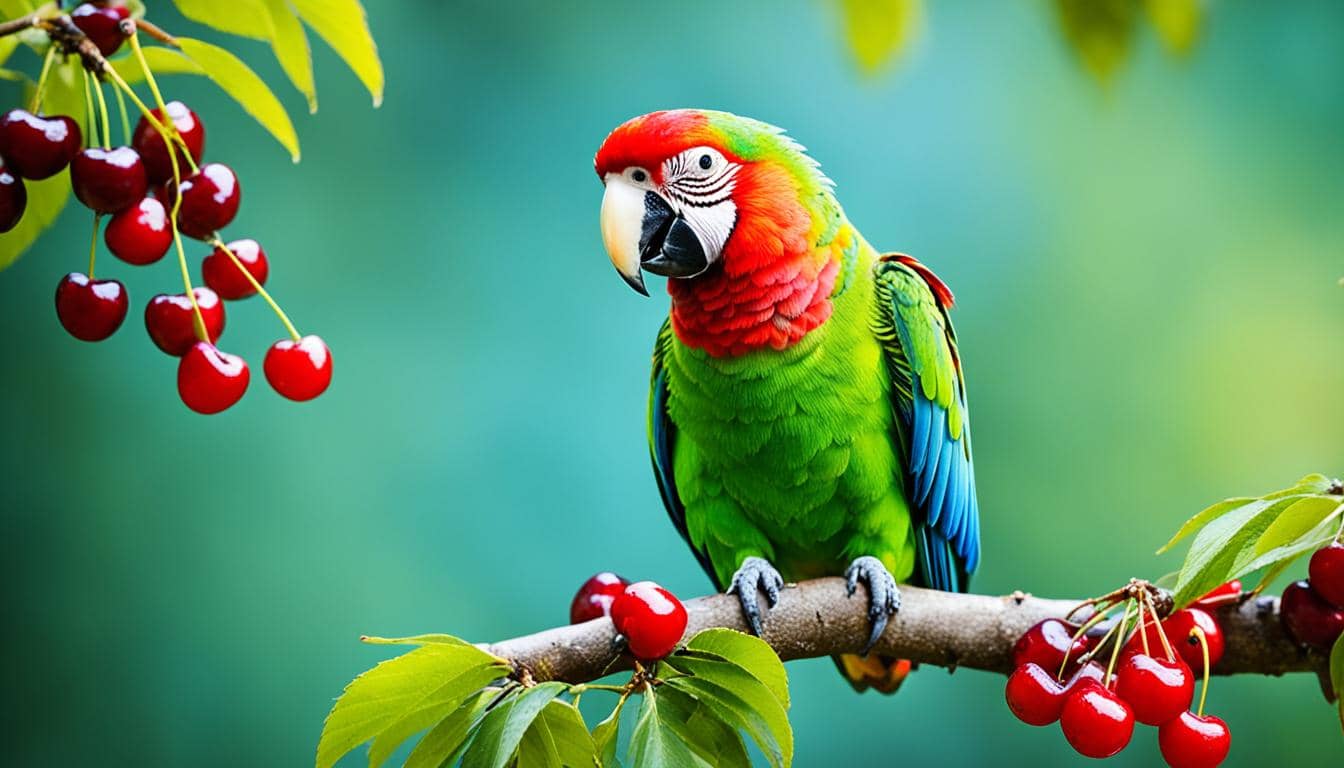 can parrots have cherries